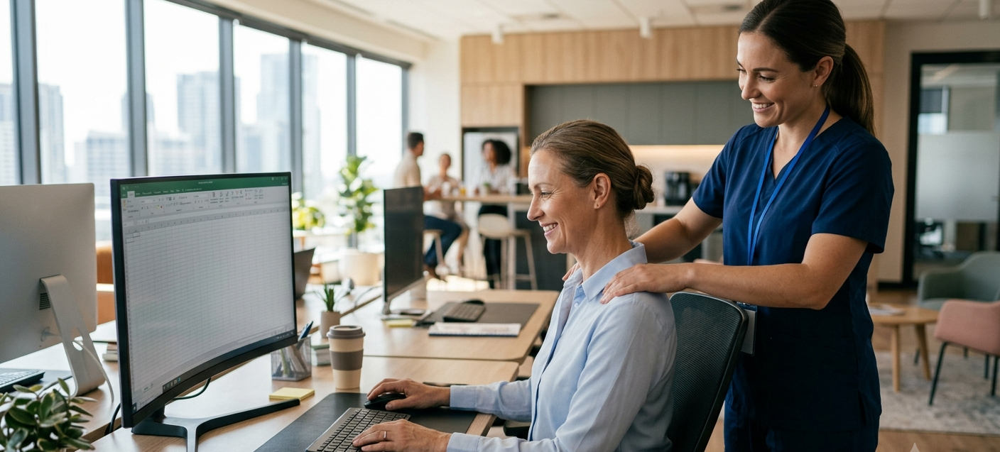 Chiropractic care for desk-related posture strain